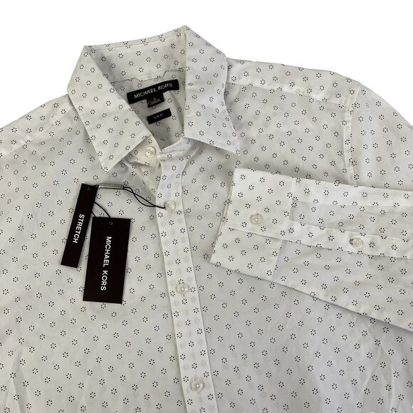 New Mens Michael Kors Long Sleeve Button Up Shirt Size Small Slim Fit NWT - Picture 1 of 8